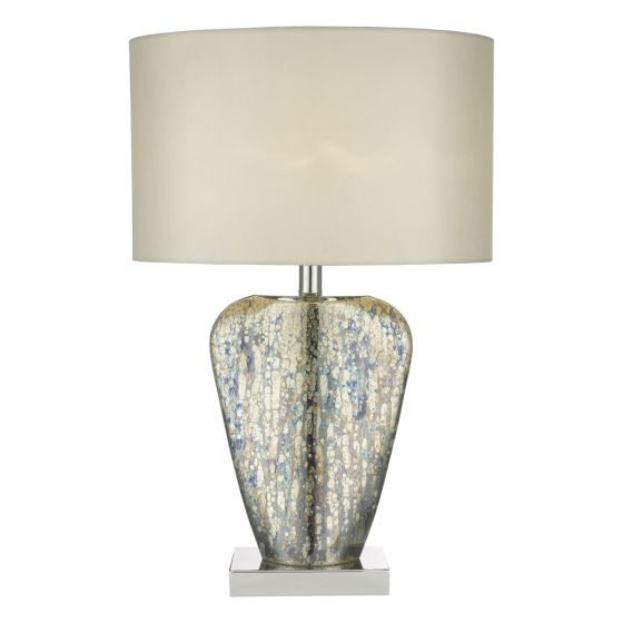 Där Lighting Syracuse Table Lamp Mercury Glass With Shade