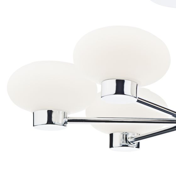 Där Lighting System 6 Light Semi Flush Polished Chrome