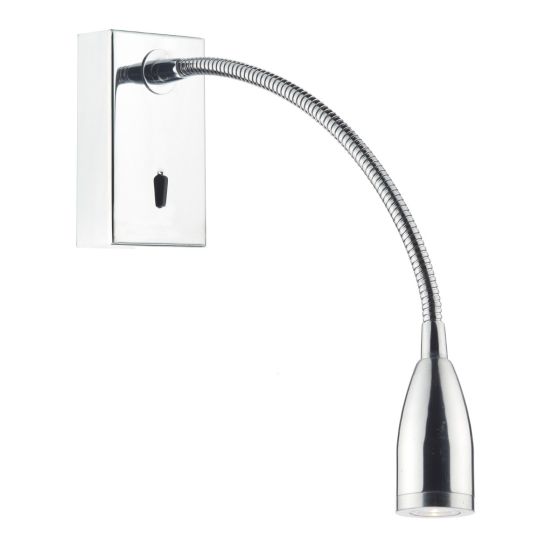 där lighting Tadley Wall Bracket Polished Chrome LED
