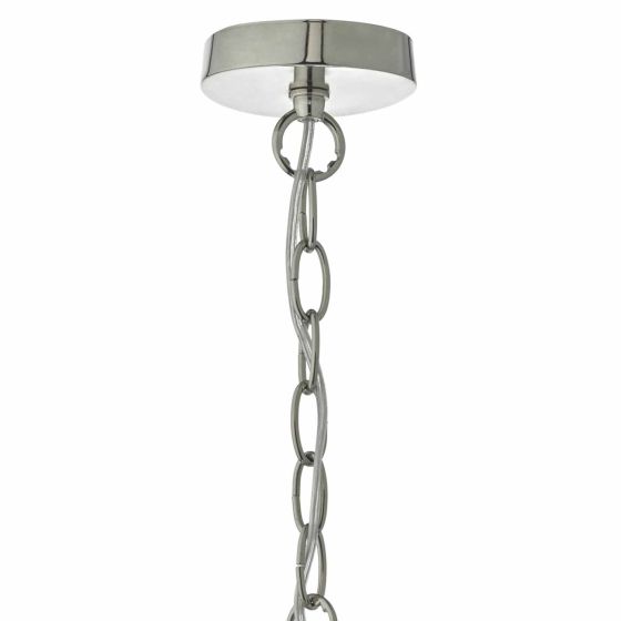 där lighting Tamara Pendant Satin Nickel & Ribbed Glass