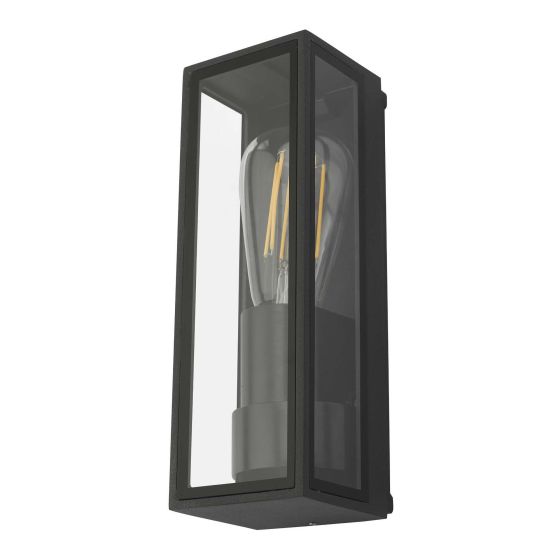 Där Lighting Taryn Outdoor Wall Light Matt Grey Glass IP65
