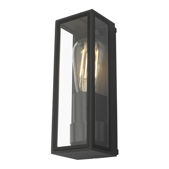 där lighting Taryn Outdoor Wall Light Matt Grey Glass IP65