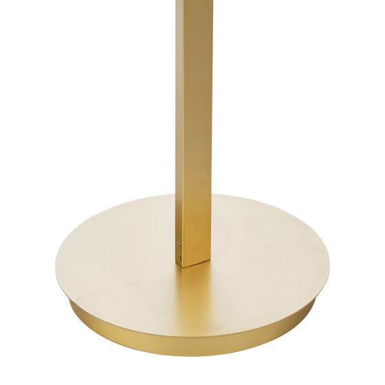 Där Lighting Tauri 3 Light Floor Lamp Matt Gold And Opal Glass