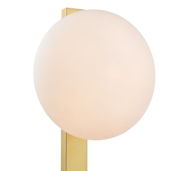 Där Lighting Tauri Table Lamp Matt Gold And Opal Glass