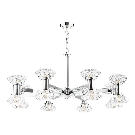 Där Lighting Tiana 16 Light Armed Pendant Polished Chrome