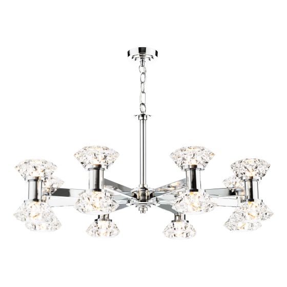 där lighting Tiana 16 Light Armed Pendant Polished Chrome
