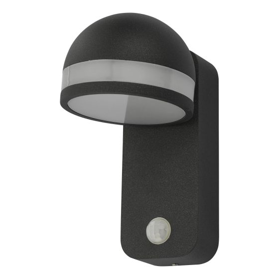 Där Lighting Tien Outdoor Wall Light Adjustable Head Anthracite PIR Sensor IP65 LED