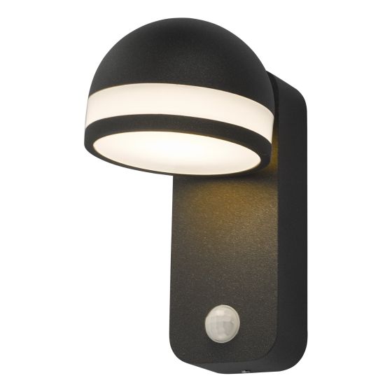 där lighting Tien Outdoor Wall Light Adjustable Head Anthracite PIR Sensor IP65 LED