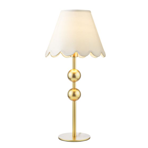 där lighting Tilda Table Lamp Satin Gold With Shade