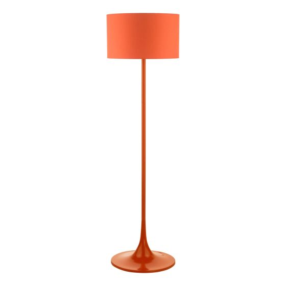 Där Lighting Toledo Floor Lamp Satin Orange With Shade