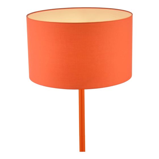 Där Lighting Toledo Floor Lamp Satin Orange With Shade