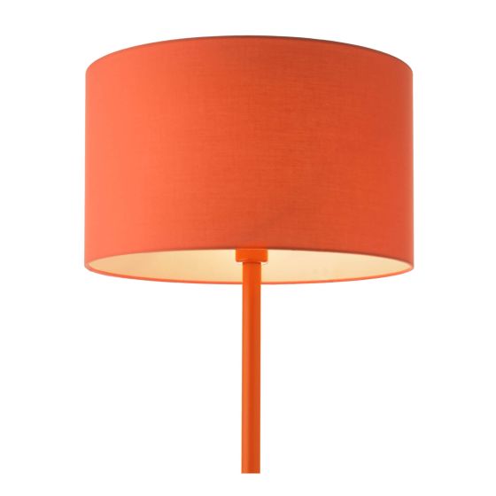 Där Lighting Toledo Floor Lamp Satin Orange With Shade
