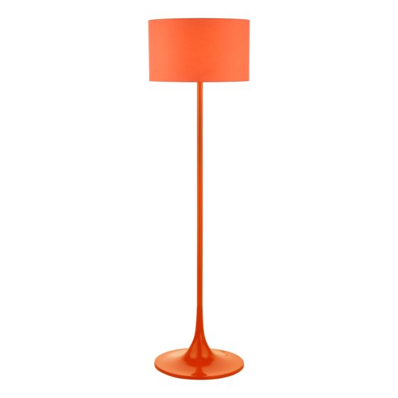 där lighting Toledo Floor Lamp Satin Orange With Shade