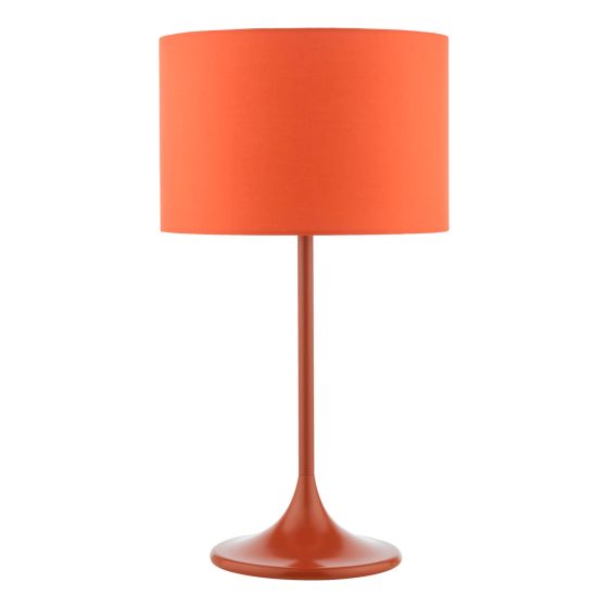 Där Lighting Toledo Table Lamp Satin Orange With Shade