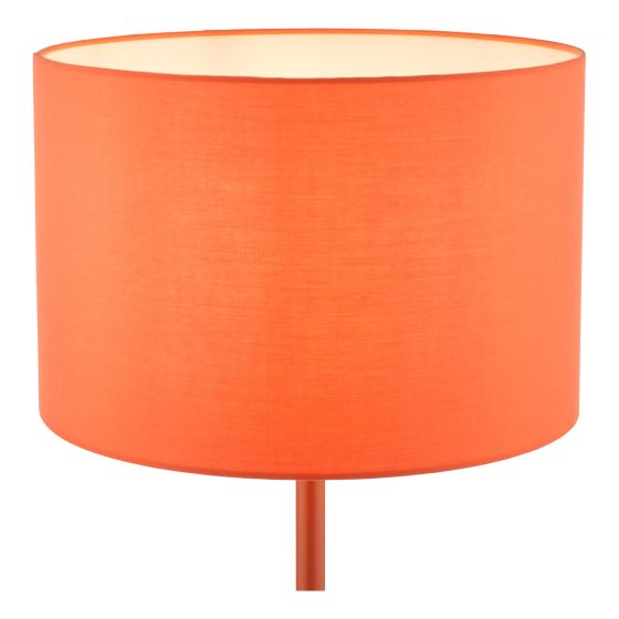 Där Lighting Toledo Table Lamp Satin Orange With Shade