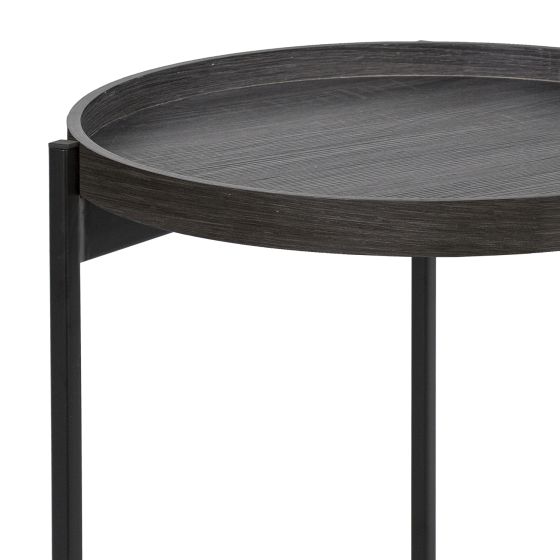 Där Lighting Tomal Round Table Dark Oak Style Effect
