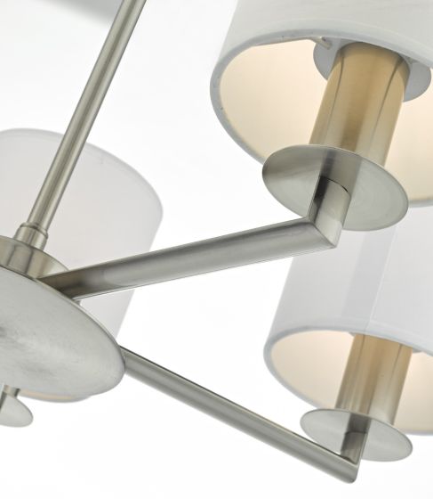 Där Lighting Tyler 5lt Pendant Satin Nickel Fitting Only