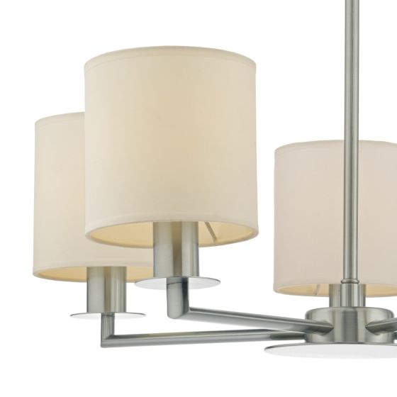 Där Lighting Tyler 5lt Pendant Satin Nickel Fitting Only
