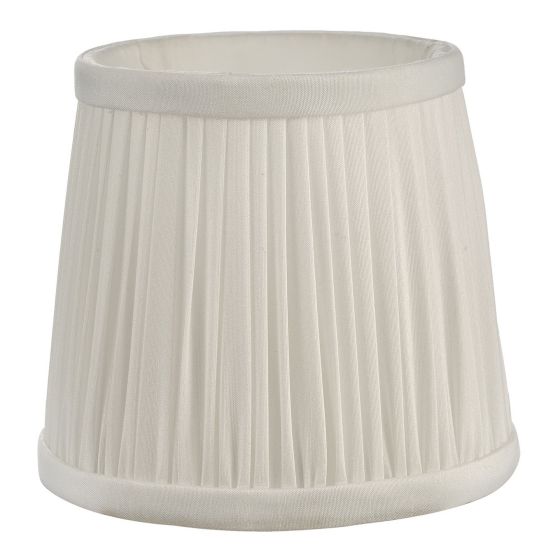 där lighting Ulyana Ivory Faux Silk Pleated Shade 14cm