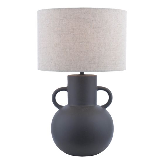 där lighting Urn Ceramic Table Lamp Black With Shade
