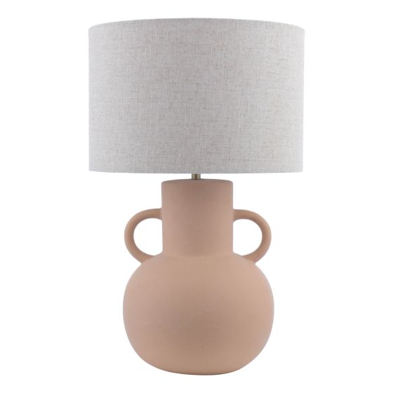 Där Lighting Urn Ceramic Table Lamp Terracotta With Shade