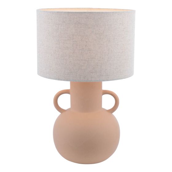 Där Lighting Urn Ceramic Table Lamp Terracotta With Shade