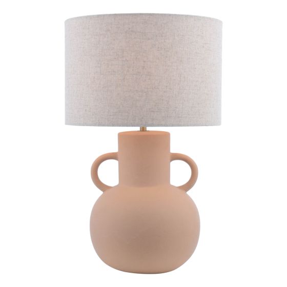 där lighting Urn Ceramic Table Lamp Terracotta With Shade