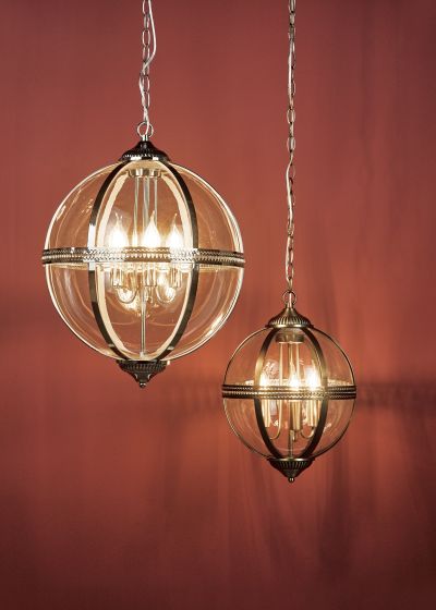 Där Lighting Vanessa 5 Light Pendant Polished Nickel And Clear
