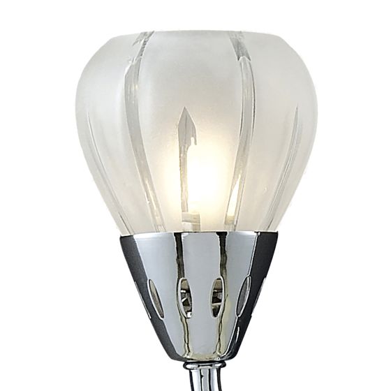 där lighting Villa Double Wall Bracket Polished Chrome