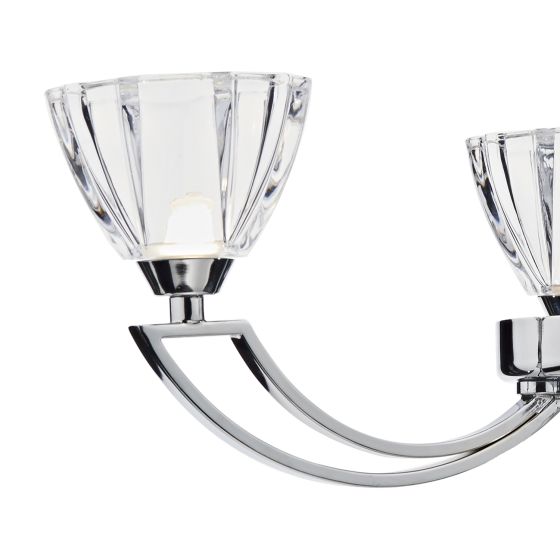 Där Lighting Vito 3 Light Semi Flush Polished Chrome