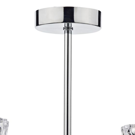 Där Lighting Vito 5 Light Semi Flush Polished Chrome