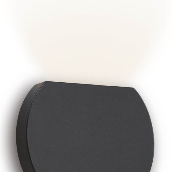 Där Lighting Vulcan Outdoor Wall Light Dark Grey IP44 LED