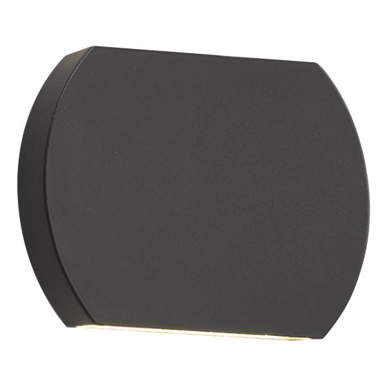 där lighting Vulcan Outdoor Wall Light Dark Grey IP44 LED
