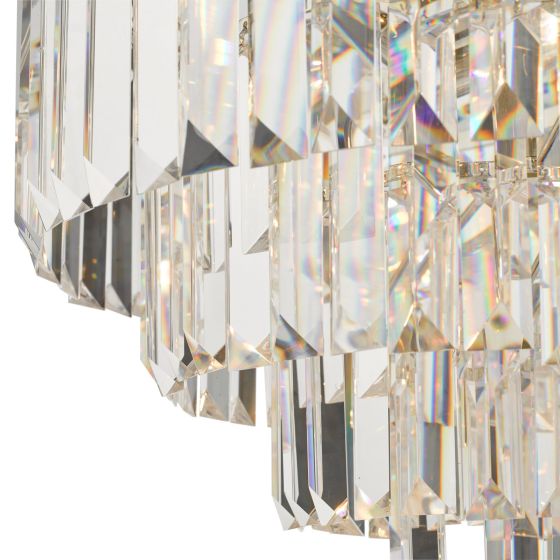 Där Lighting Vyana 4 Light Pendant Polished Nickel Crystal