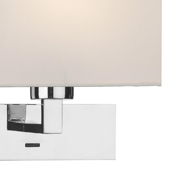 Där Lighting Wall Light In Polished Chrome With Shade