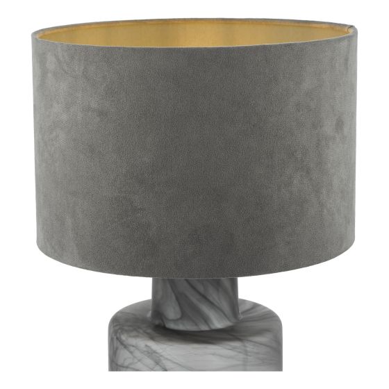 Där Lighting Wanda Table Lamp Smoked Glass With Shade