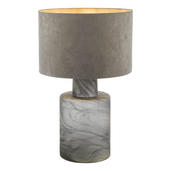 Där Lighting Wanda Table Lamp Smoked Glass With Shade