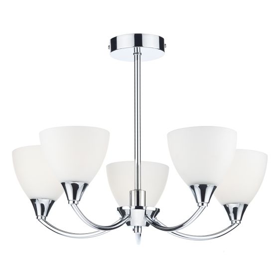 Där Lighting Watson 5 Light Semi Flush Polished Chrome