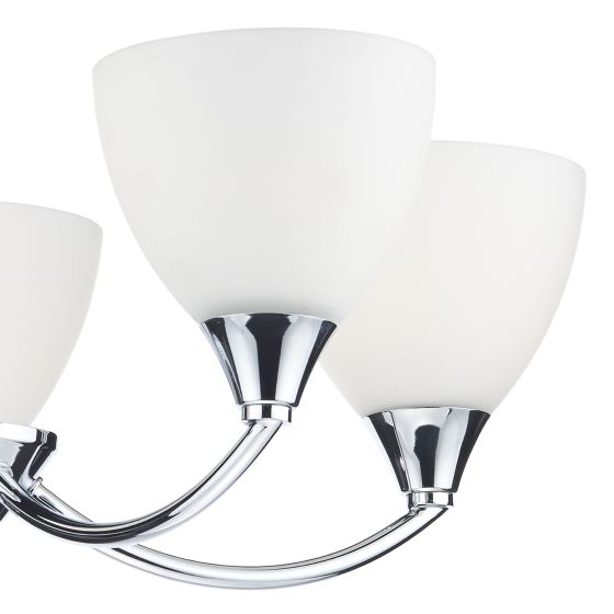 där lighting Watson 5 Light Semi Flush Polished Chrome