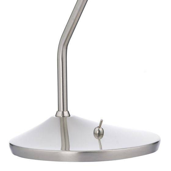 Där Lighting Wellington Task Table Lamp Satin Chrome LED