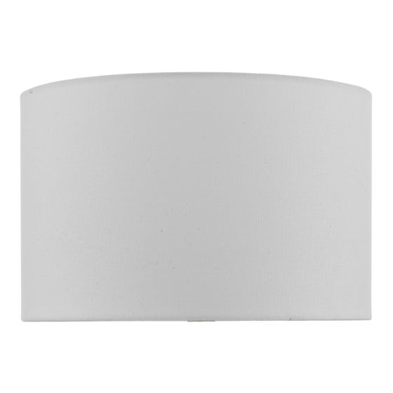 där lighting Weylin White Faux Silk Drum Shade 32cm