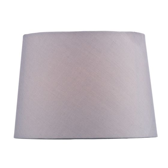där lighting Wickford Grey Cotton Tapered Drum Shade 26cm