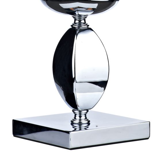 Där Lighting Wickford Table Lamp Polished Chrome With Shade