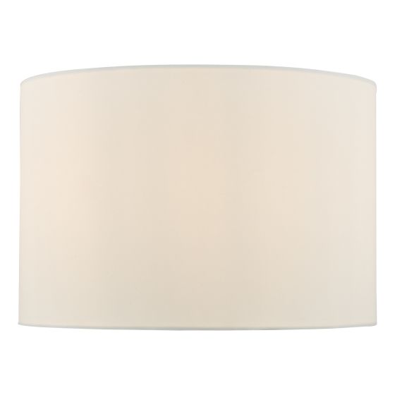 där lighting Yalena White Faux Silk Drum Shade 33cm