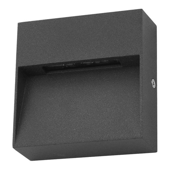 Där Lighting Yukon Outdoor Wall Light Square Eyelid Anthracite IP65 LED