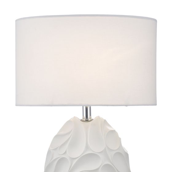 där lighting Zachary Oval Table Lamp White With Shade