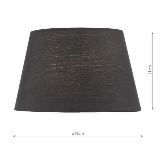 Där Lighting Zira Black Faux Silk Candle Clip Shade 18cm