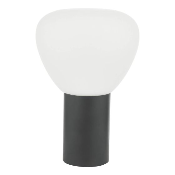 Där Lighting Zorah Touch Table Lamp Opal Glass And Matt Black