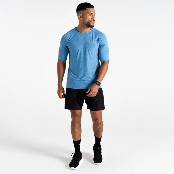 dare 2b Men's Power Up T-Shirt | Heritage Blue Marl