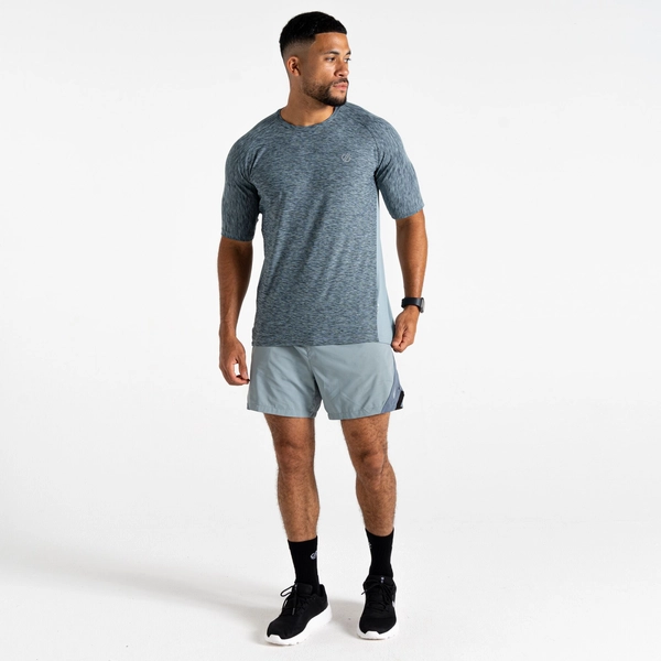 dare 2b Men's Power Up T-Shirt | Lead Grey Marl